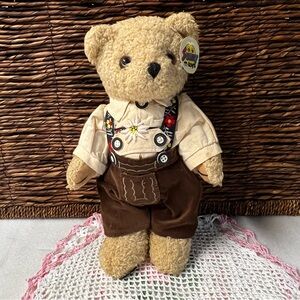 Vintage German Teddy Bear Bavarian Lederhosen  Sunny Toys